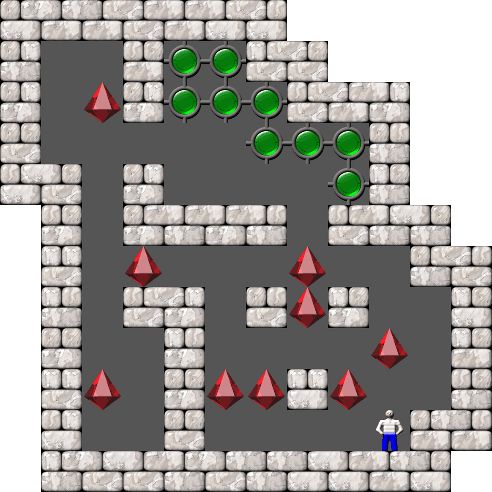 Sokoban Mass Remodel level 1377